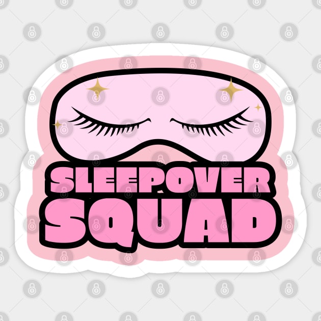 Sleepover Squad Slumber Party Pajamas Sticker by BrightLightArts